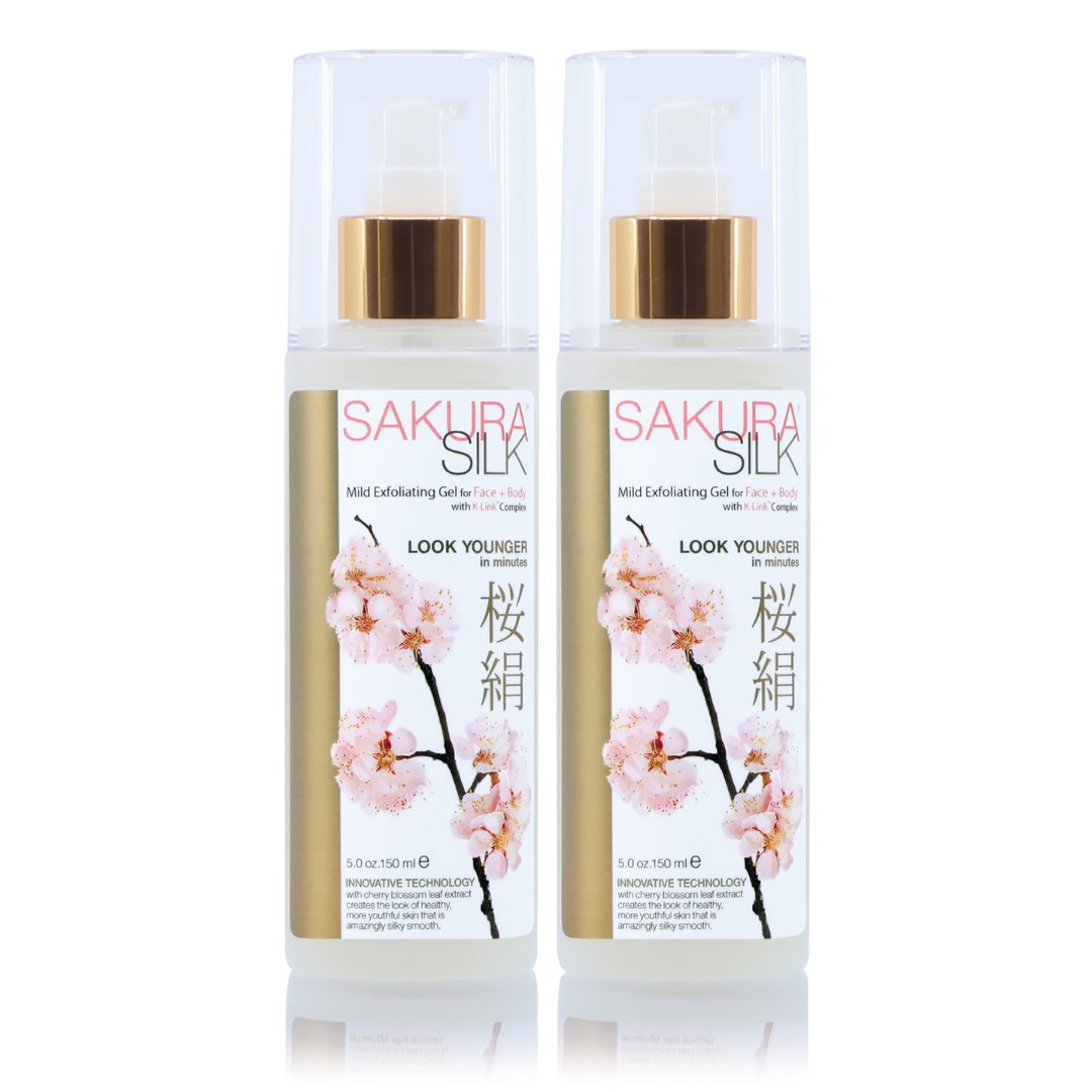 Sakura Silk Mild Exfoliating Gel for Face & Body 2-pack